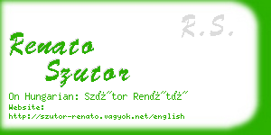 renato szutor business card